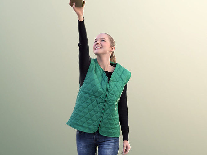 Anna 10550 - Woman Employee Of A Supermarket Low-poly 3D model