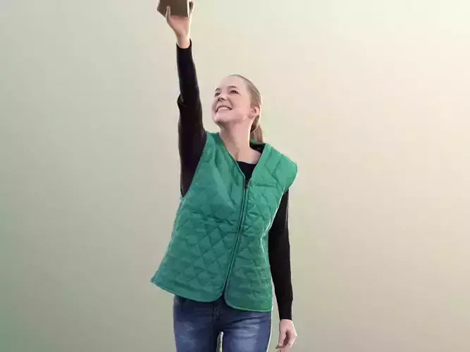 Anna 10550 - Woman Employee Of A Supermarket Low-poly 3D model