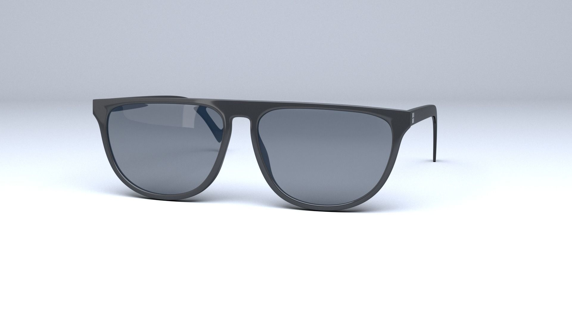 Classic unisex Givenchy Eyewear GV Straight Brow Sunglasses Low-poly 3D model_10