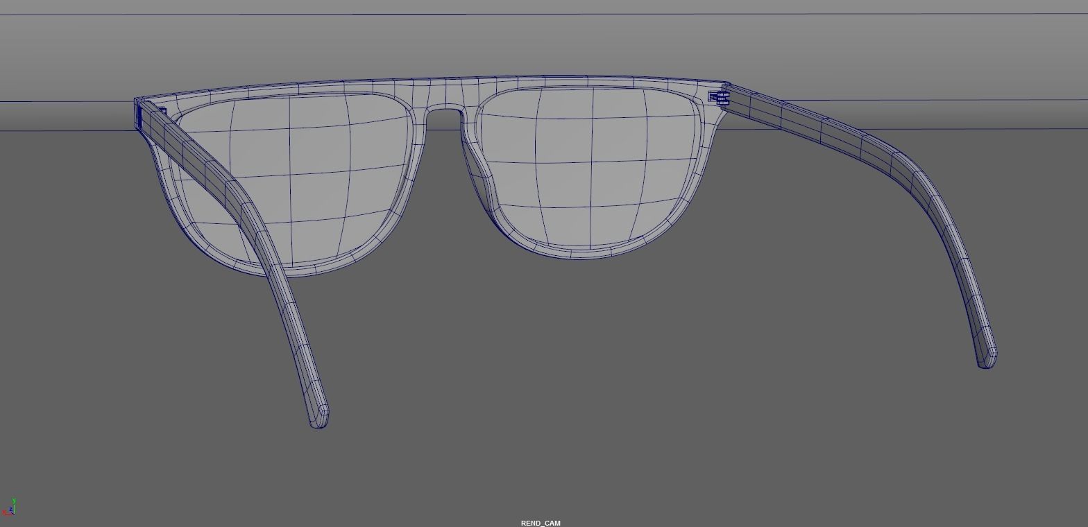 Classic unisex Givenchy Eyewear GV Straight Brow Sunglasses Low-poly 3D model_5