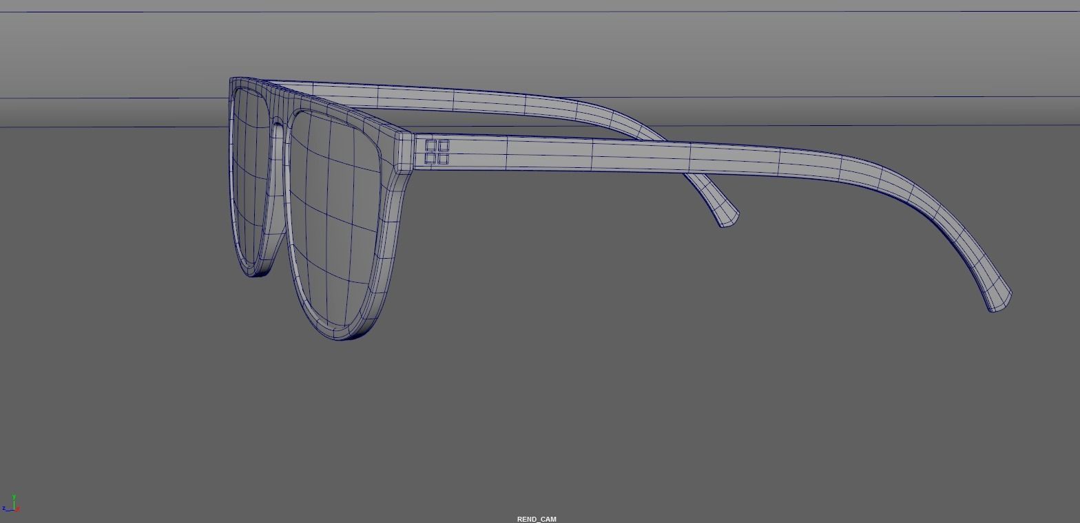 Classic unisex Givenchy Eyewear GV Straight Brow Sunglasses Low-poly 3D model_13