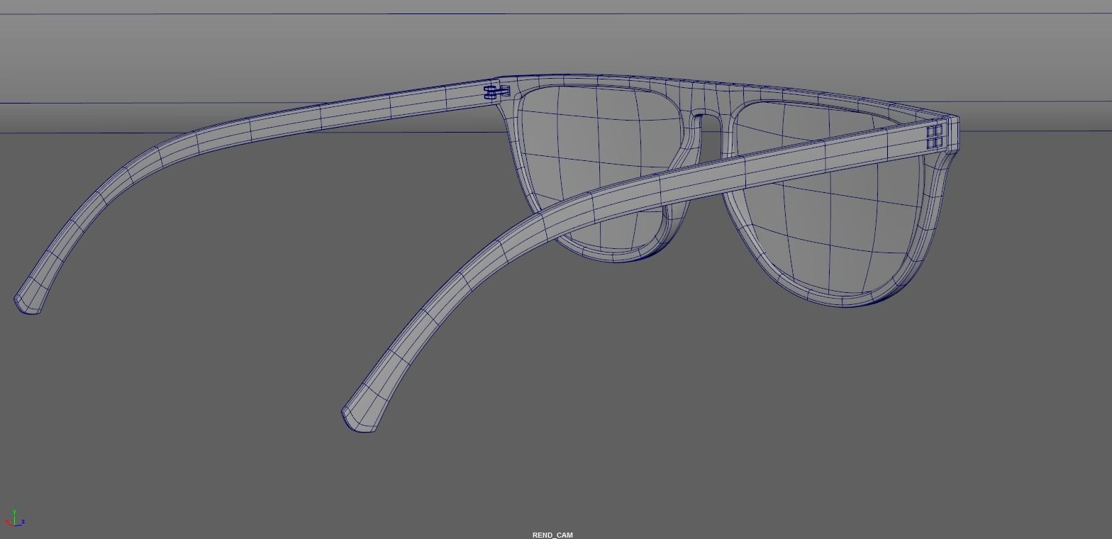Classic unisex Givenchy Eyewear GV Straight Brow Sunglasses Low-poly 3D model_7
