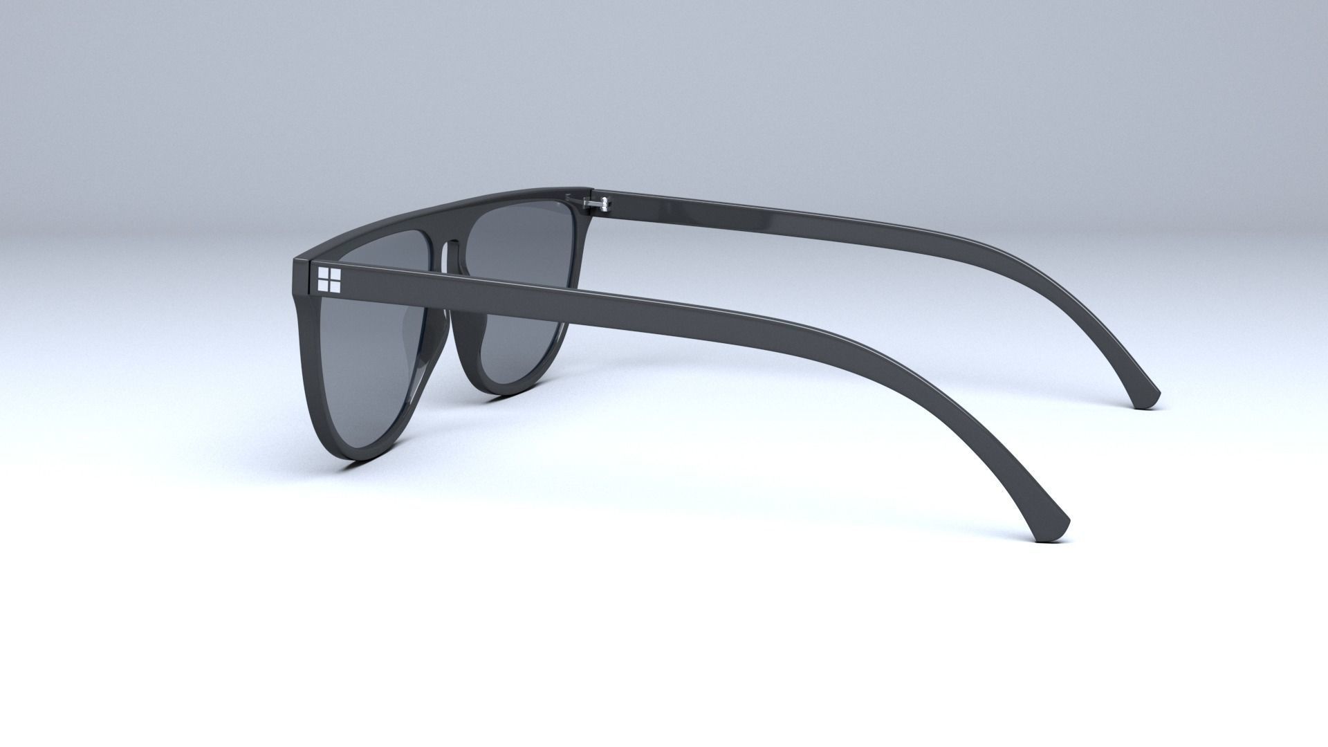 Classic unisex Givenchy Eyewear GV Straight Brow Sunglasses Low-poly 3D model_2
