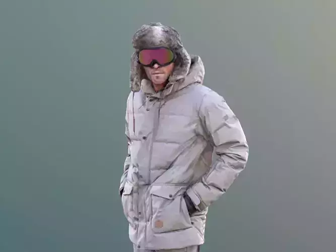 Andrew 10606 - Man Walking In Ski Colthing