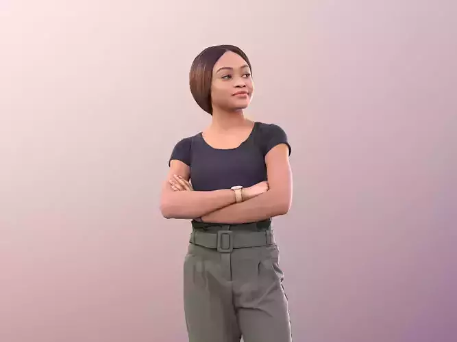 Iona 10624 - Black Woman Standing Arms Crossed