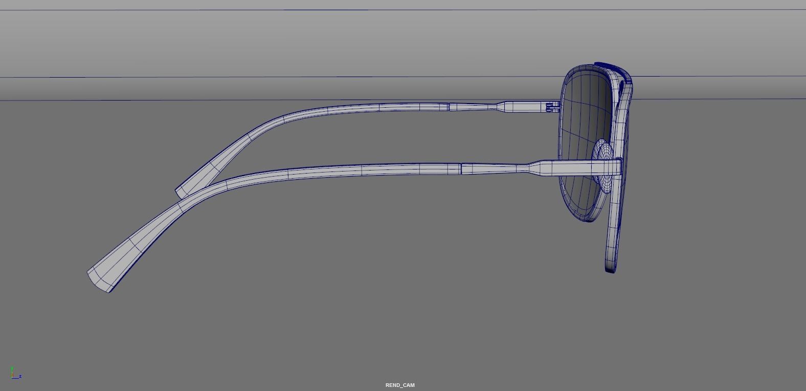 Tom Ford Aviator Len sunglasses Low-poly 3D model_11