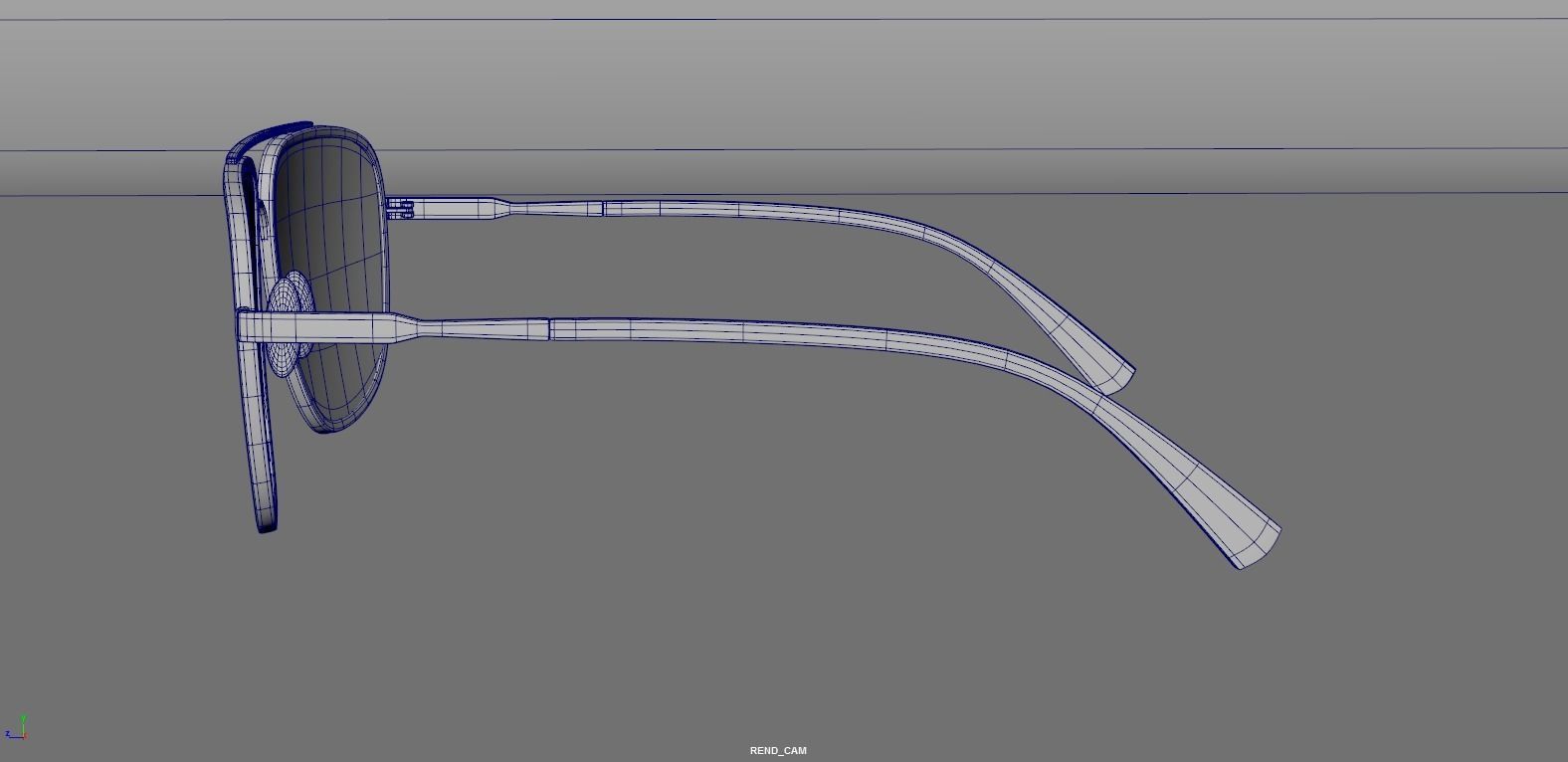 Tom Ford Aviator Len sunglasses Low-poly 3D model_3