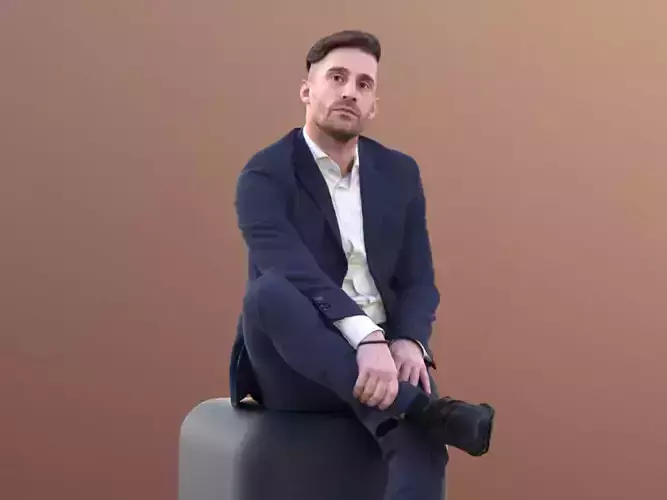 Tony 10640 - Business Man Sitting