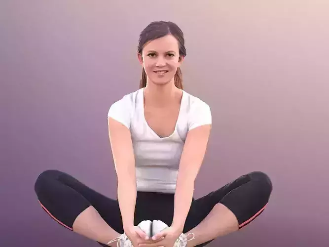 Nadin 10647 - Athletic Woman Sitting In Yoga Pose Low-poly 3D model
