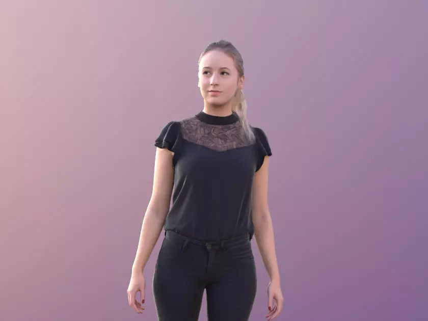 Elena 10651 - Young Elegant Woman Walking  Low-poly 3D model_0