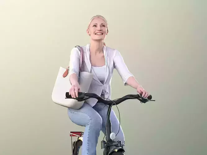 Kim 10678 - Woman Riding A Bike