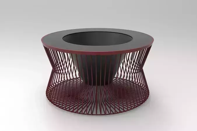Zigzag Fire Pit Low-poly 3D model