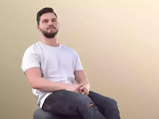 Rick 10703 - Young Casual Man Sitting On Sofa