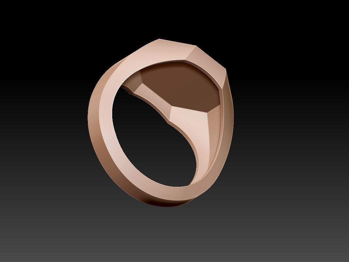 Octagonal ring 3D print model_2
