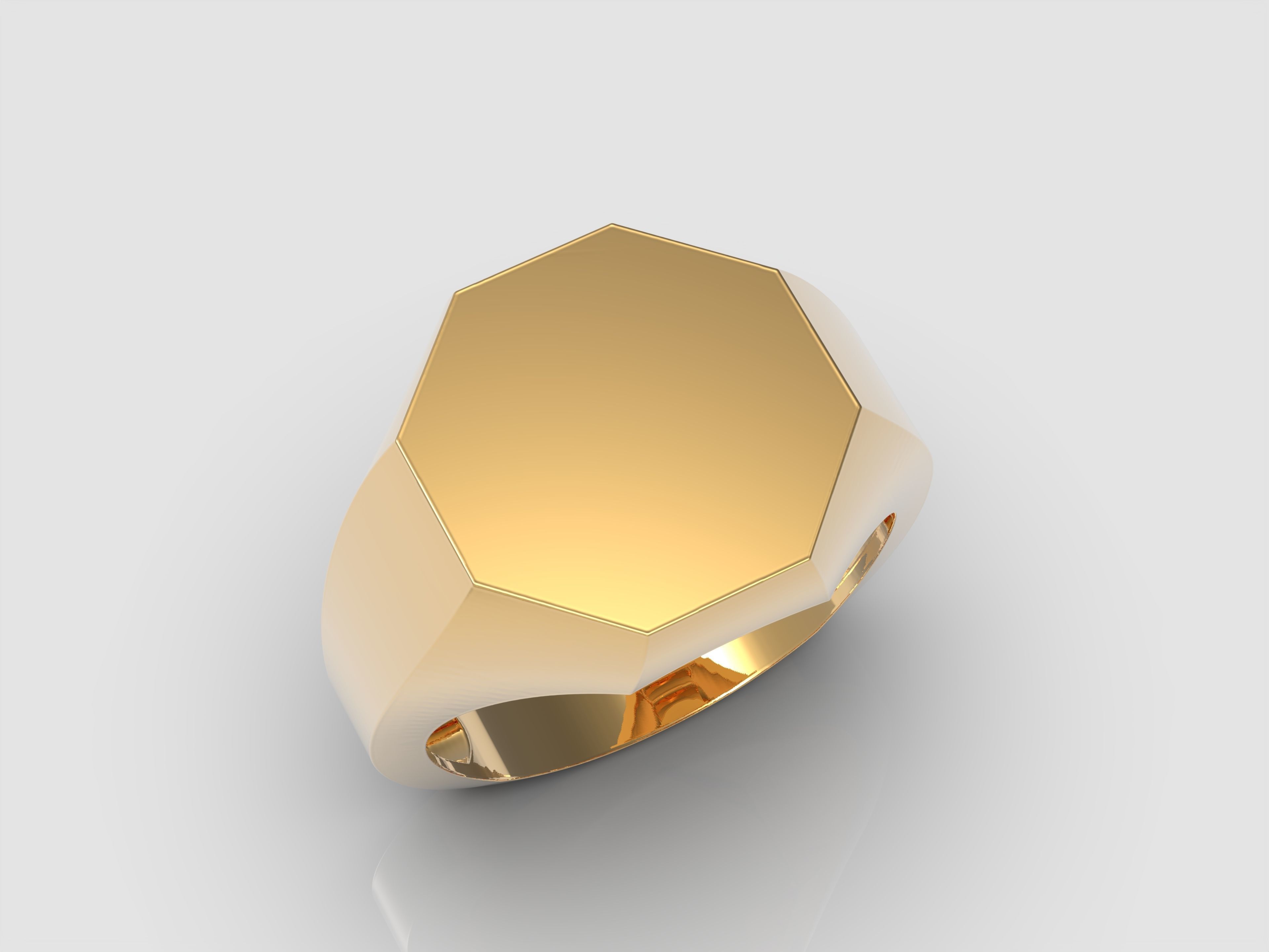 Octagonal ring 3D print model_4