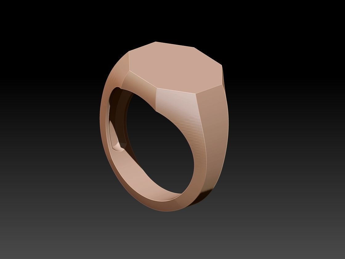 Octagonal ring 3D print model_1
