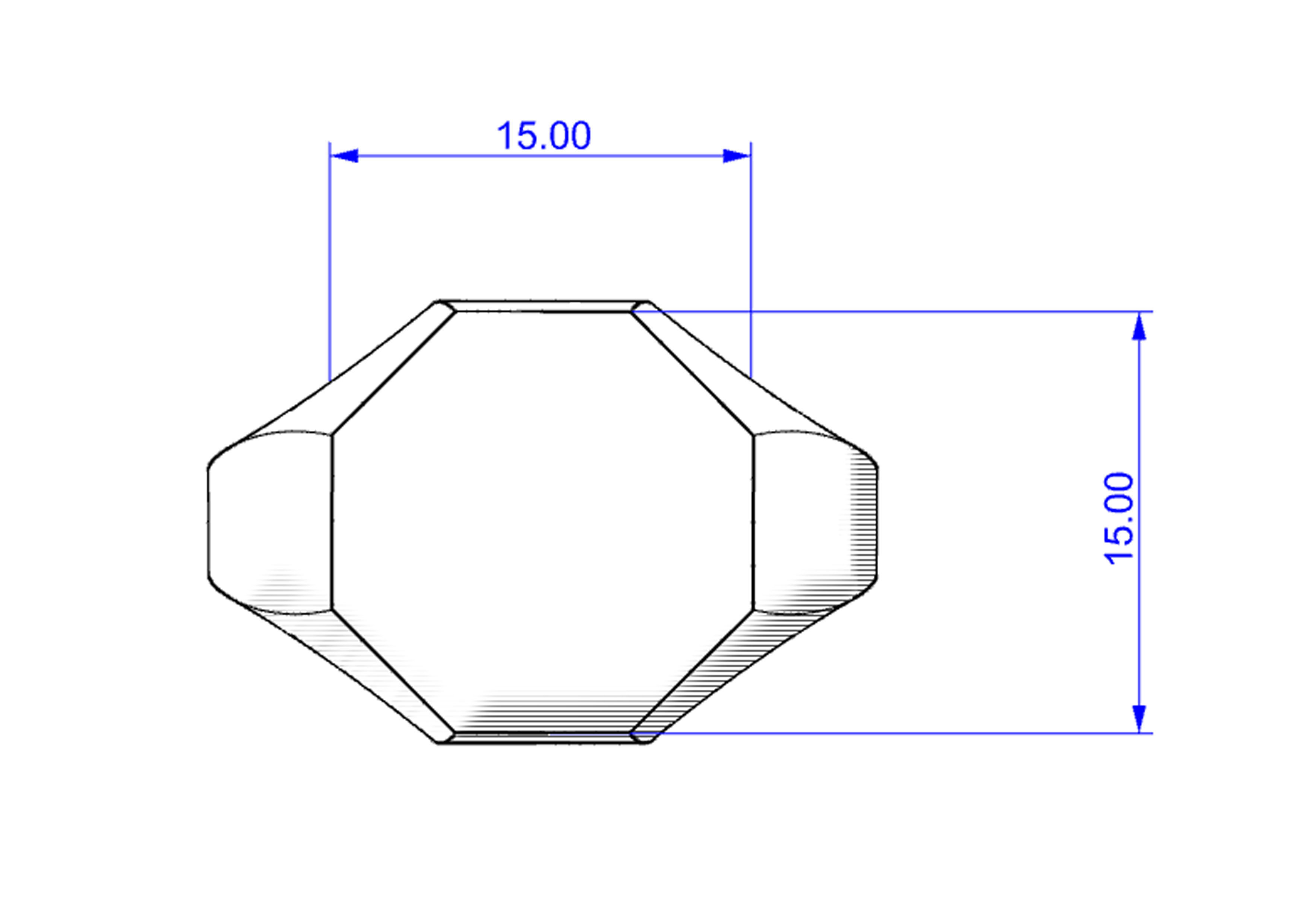Octagonal ring 3D print model_6