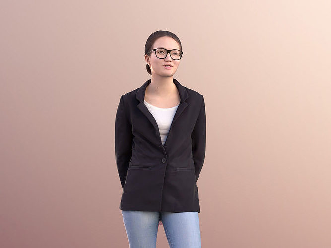 Laura 10705 - Business Woman Standing  Low-poly 3D model