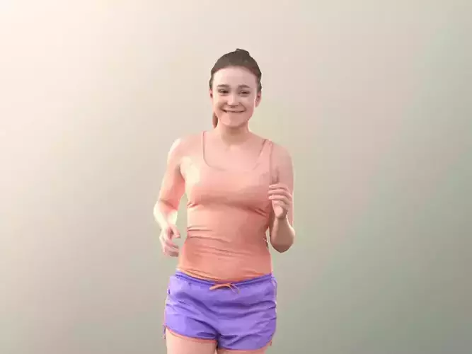 Nelly 10710 - Athletic Woman Running Low-poly 3D model