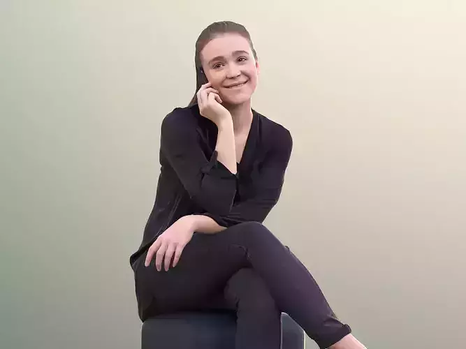 Nelly 10740 - Business Woman Talking On Phone Sitting