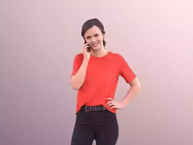 Nadin 10753 - Woman Standing Talking On Phone 