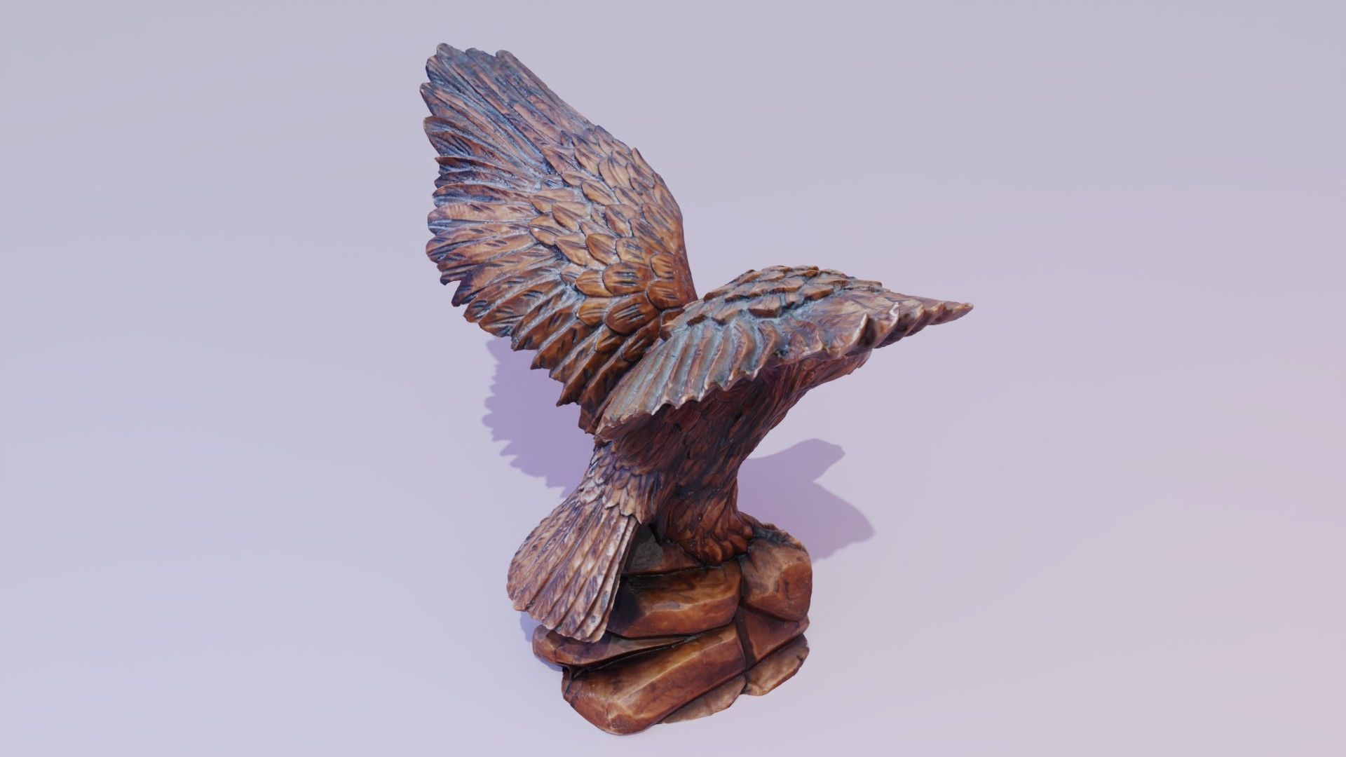 Eagle statuette high-poly 3D model_6