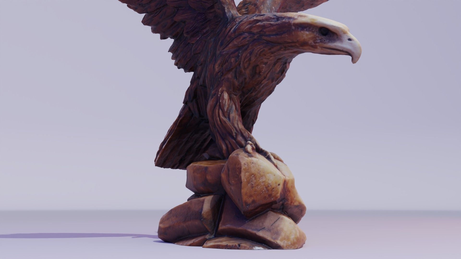 Eagle statuette high-poly 3D model_8