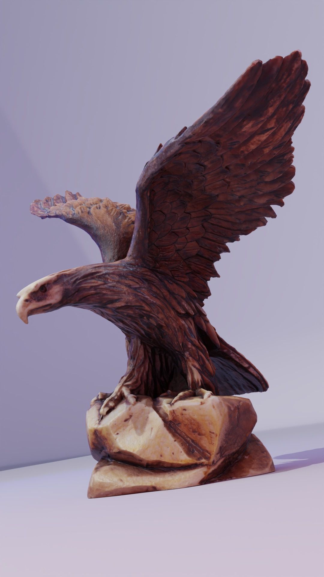Eagle statuette high-poly 3D model_9