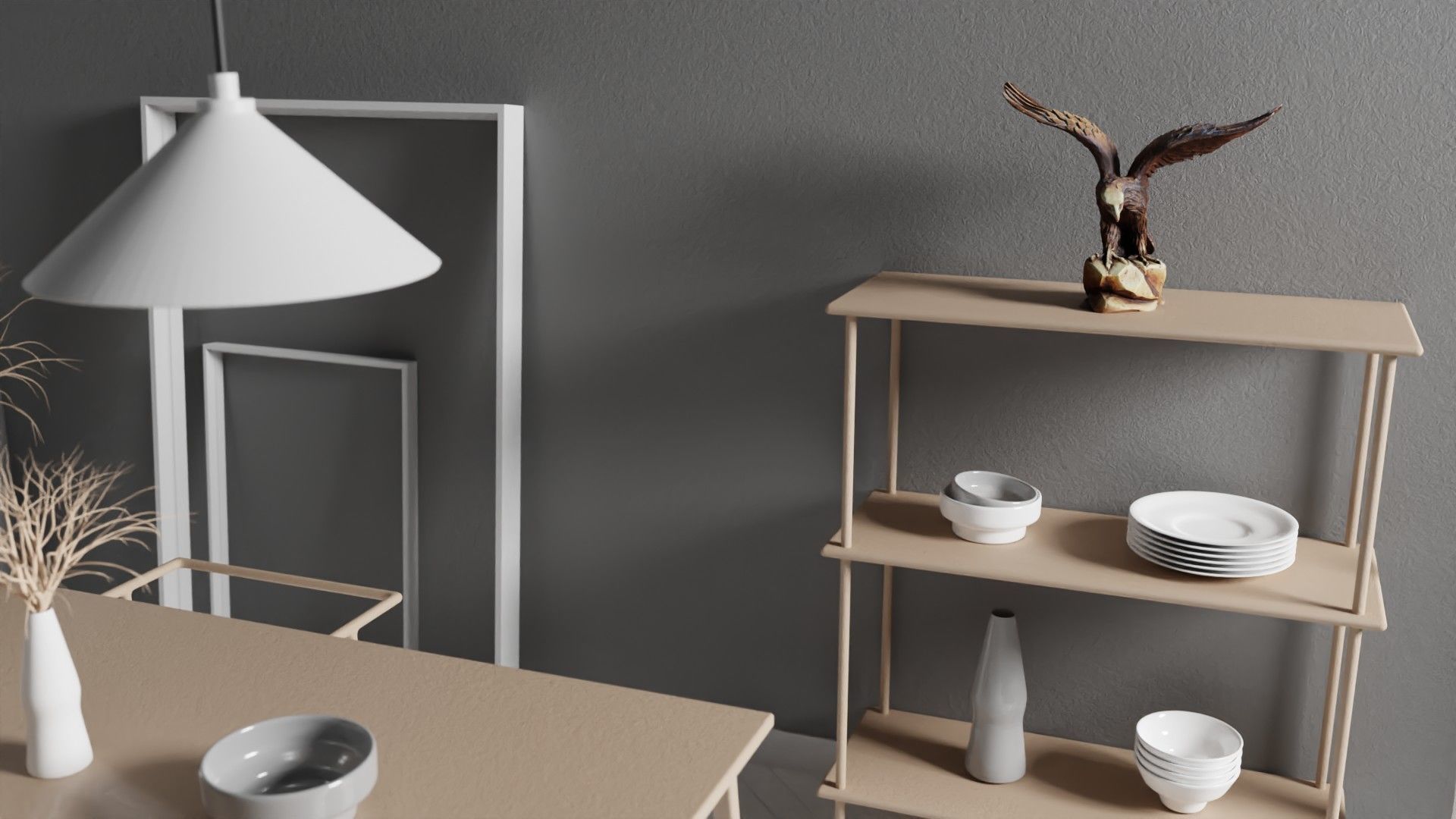 Eagle statuette high-poly 3D model_10