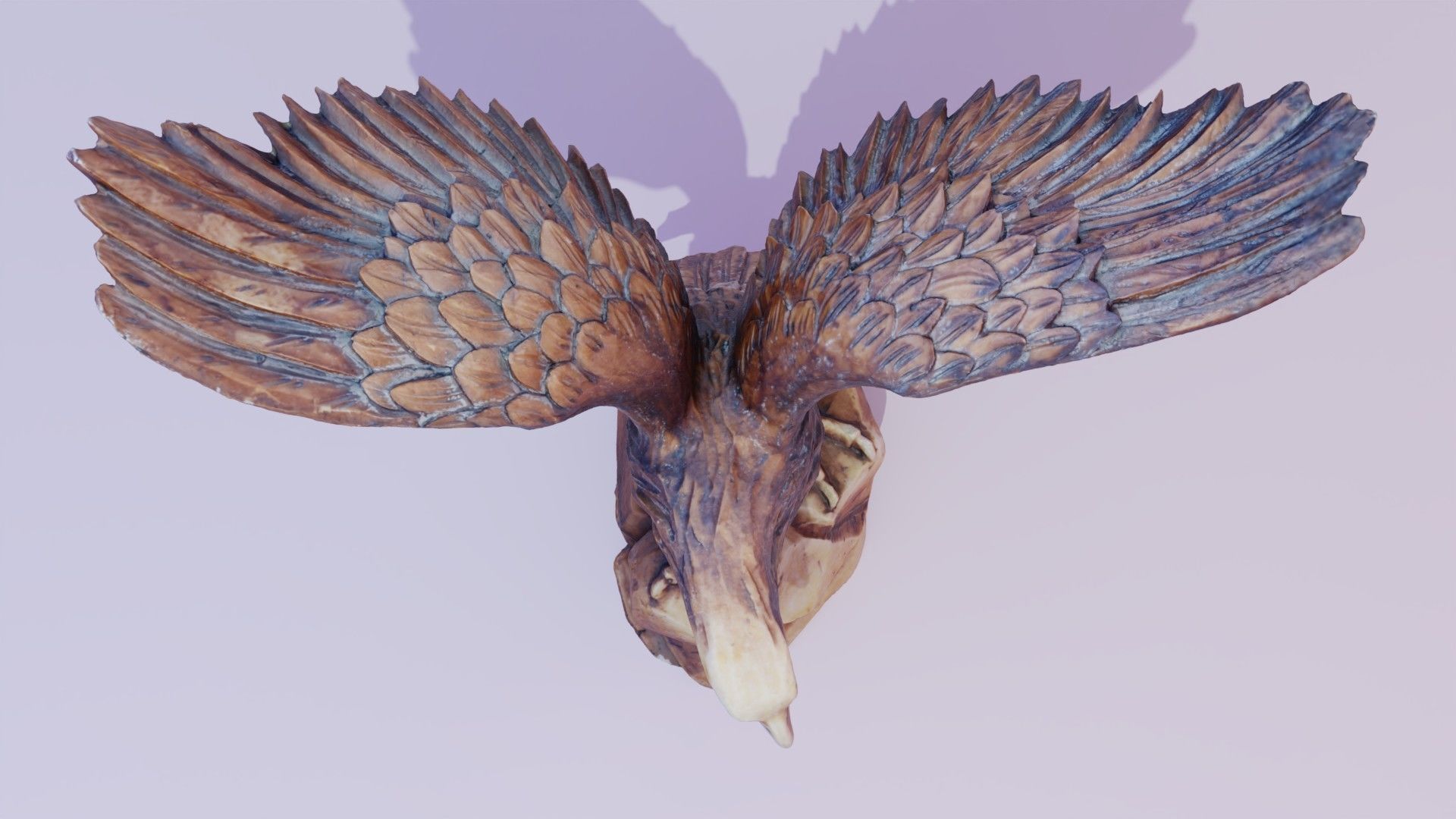 Eagle statuette high-poly 3D model_7