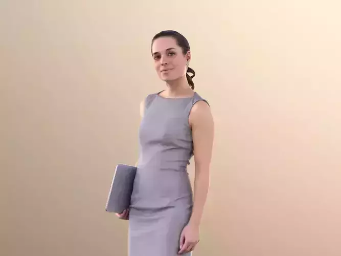 Juliette 10809 - Business Woman Walking With Laptop