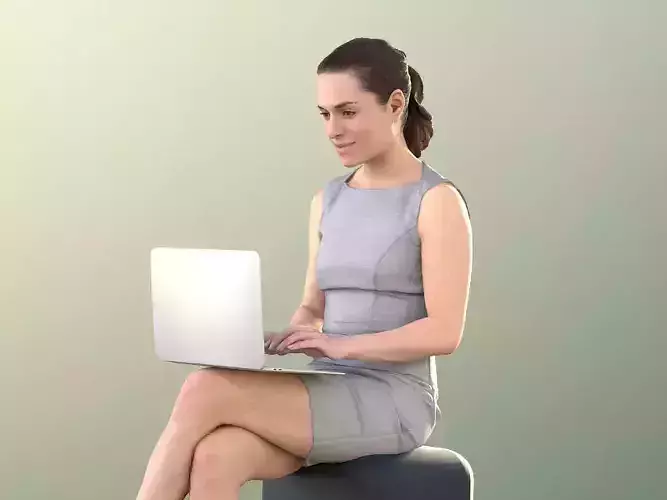 Juliette 10811 - Business Woman Working With Laptop