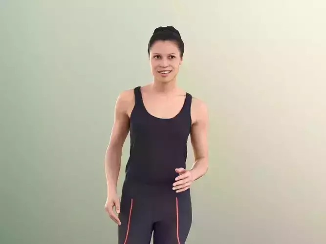 Diana 10872 - Athletic Woman Running Low-poly 3D model