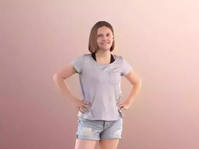 Melanie 10906 - Teenager Girl Standing Hands On Hips