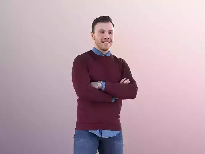 Robb 10944 - Casual Man Standing With Crossed Armes