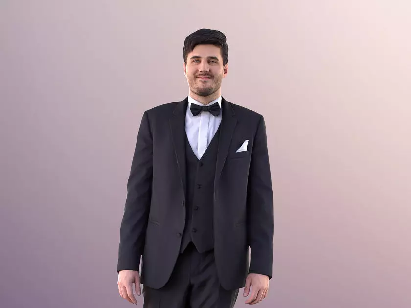 Sean 10997 - Man In Suit Walking Low-poly 3D model