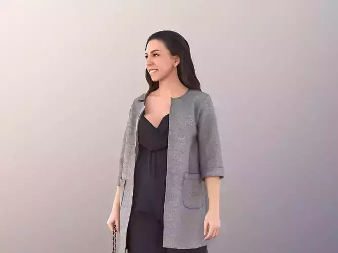 Estelle 11072 - Colored Woman Walking With Bag