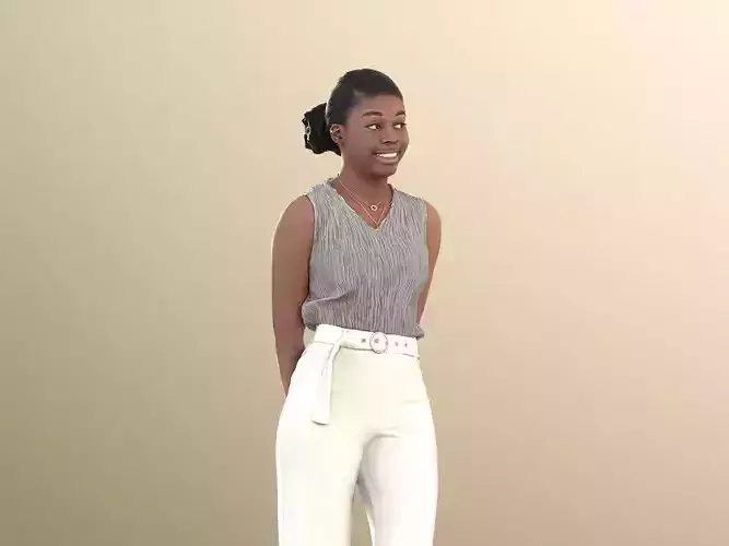 Serina 11197 - Black Young Woman Standing And Smiling