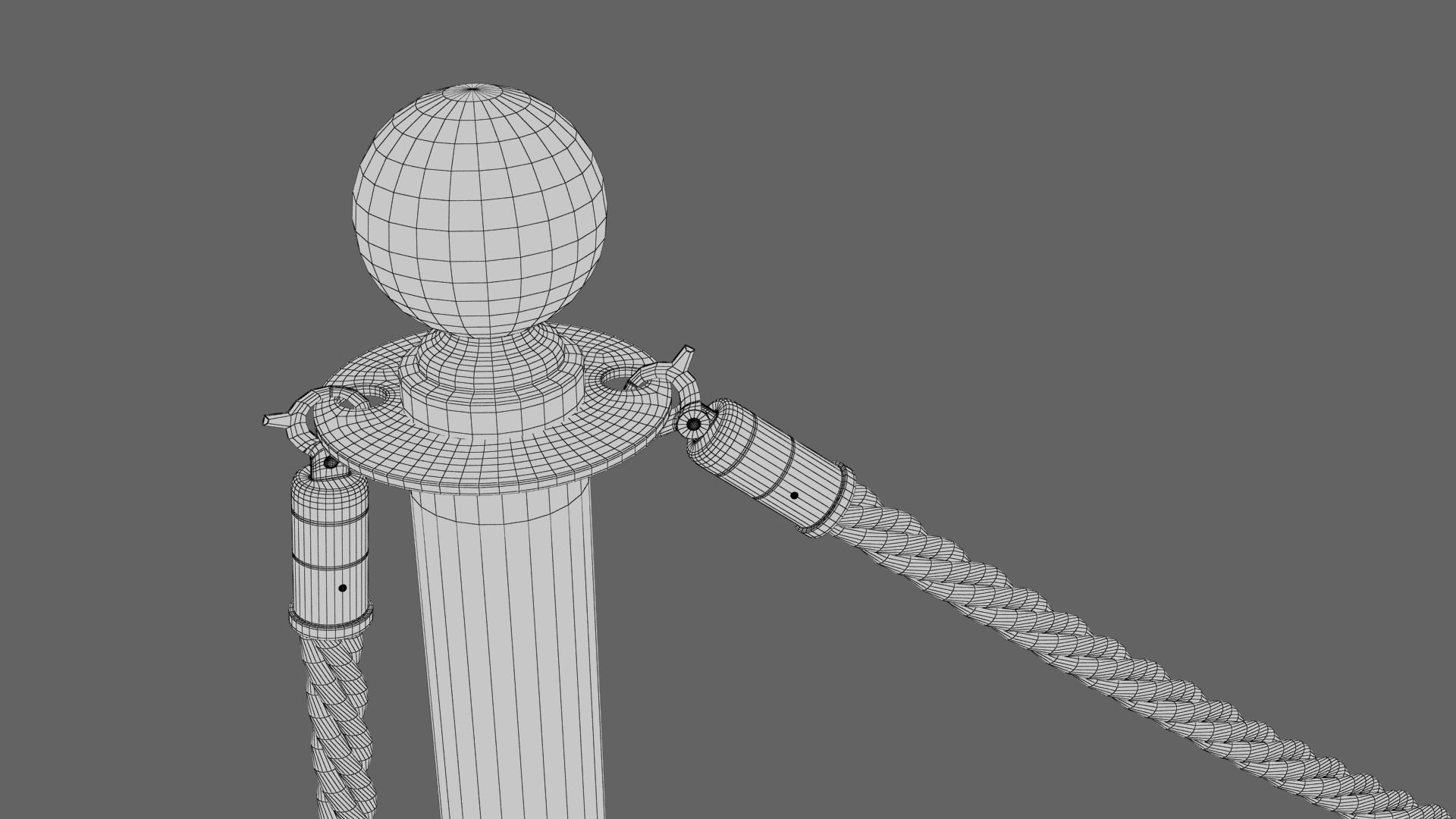 Barrier Rope 3D model_15