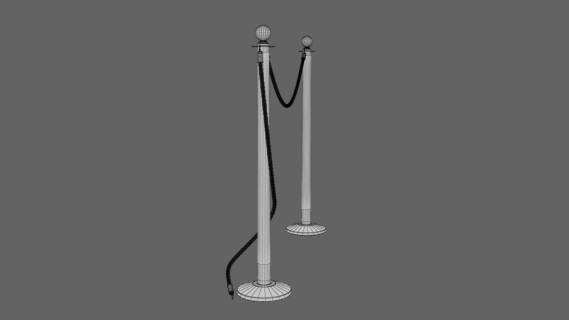 Barrier Rope 3D model_12