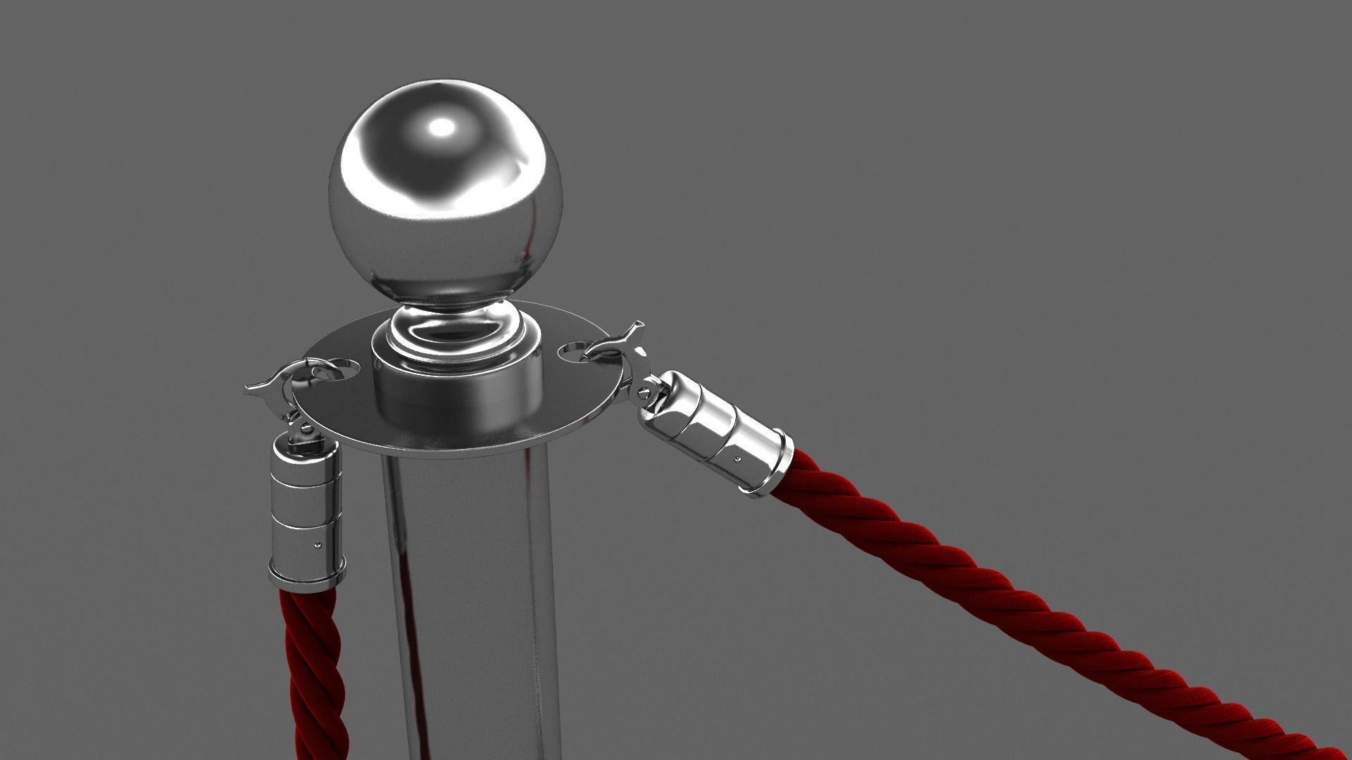 Barrier Rope 3D model_6