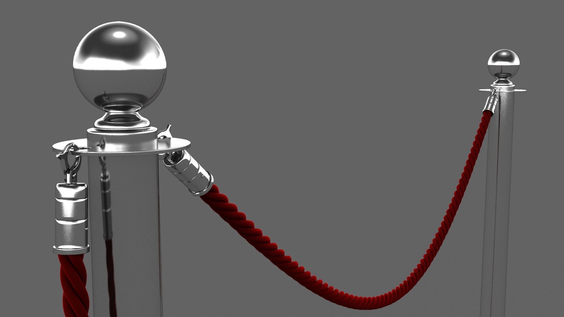 Barrier Rope 3D model_5