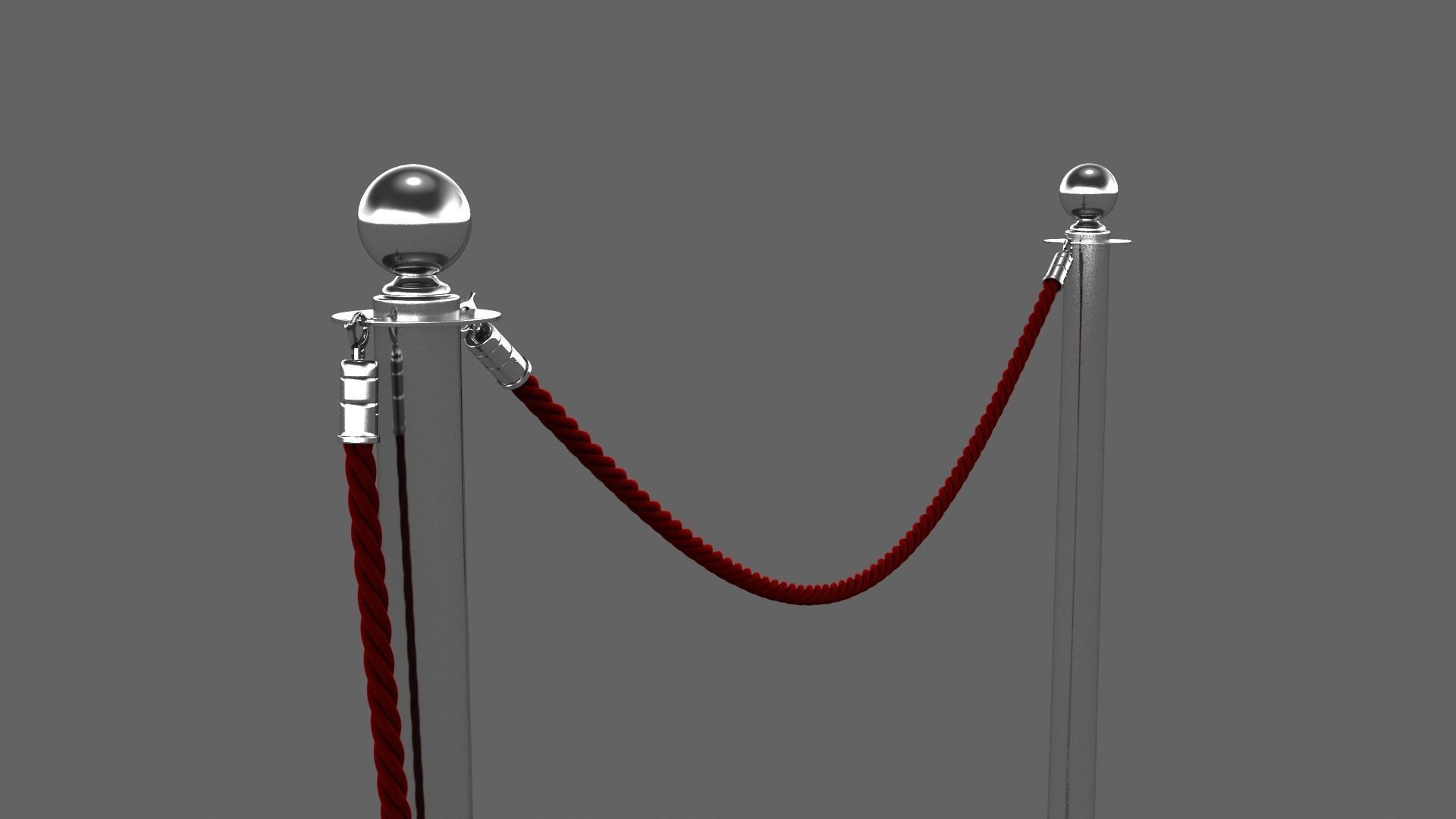 Barrier Rope 3D model_4
