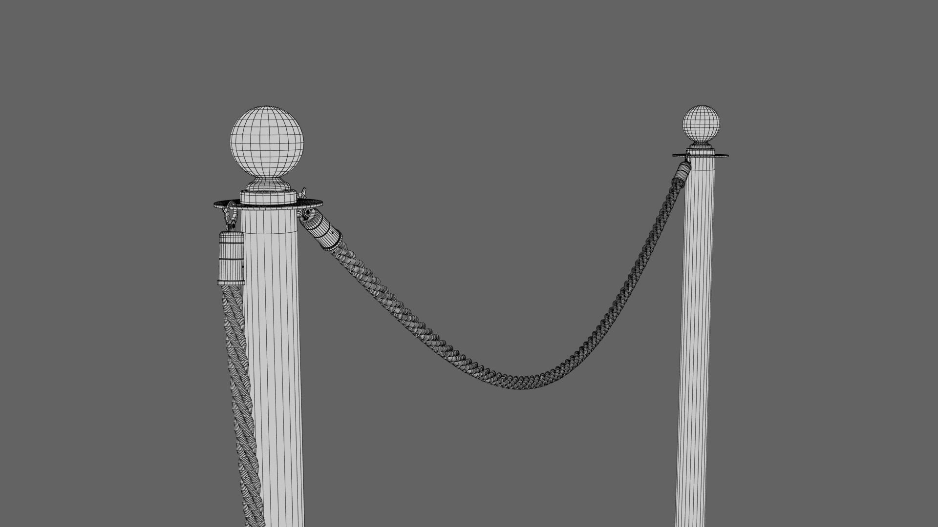 Barrier Rope 3D model_13