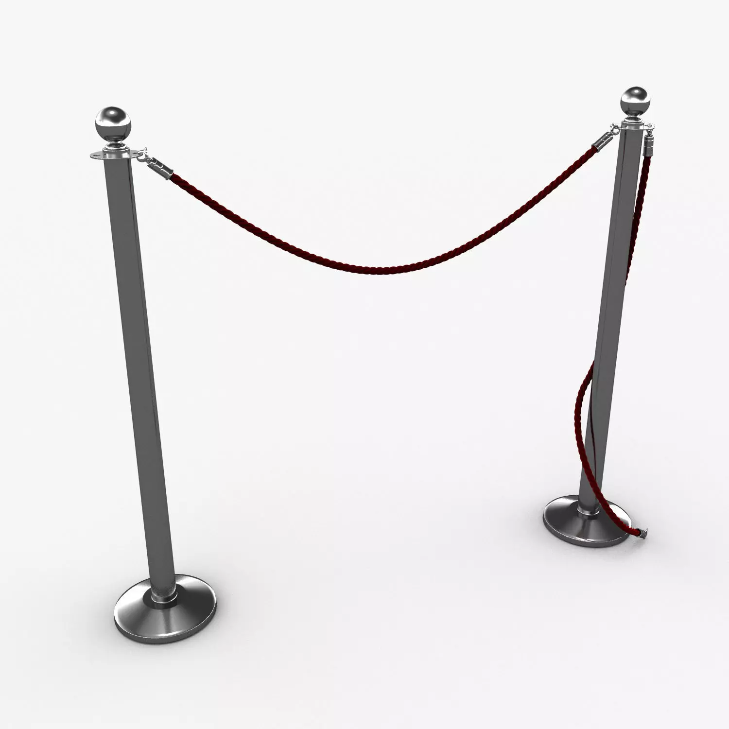 Barrier Rope 3D model_0