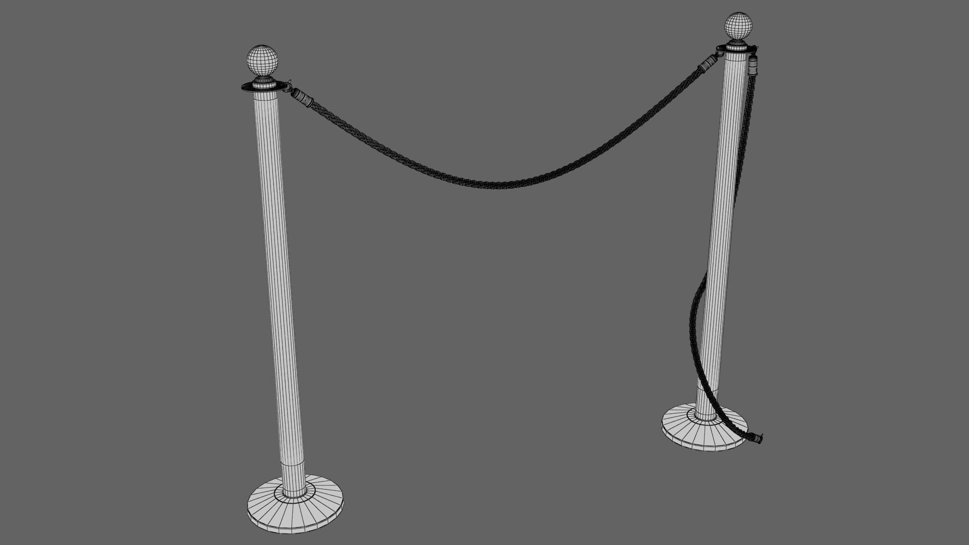 Barrier Rope 3D model_10
