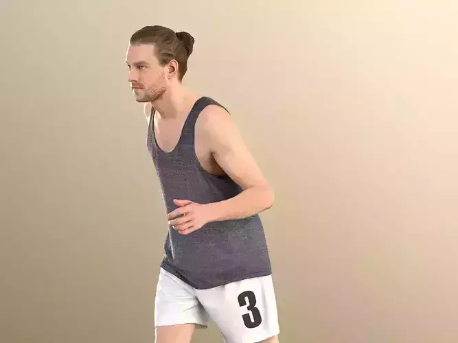 Milo 11229 - Athletic Young Man Running Low-poly 3D model