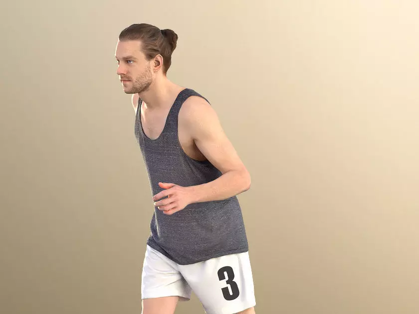 Milo 11229 - Athletic Young Man Running Low-poly 3D model_0