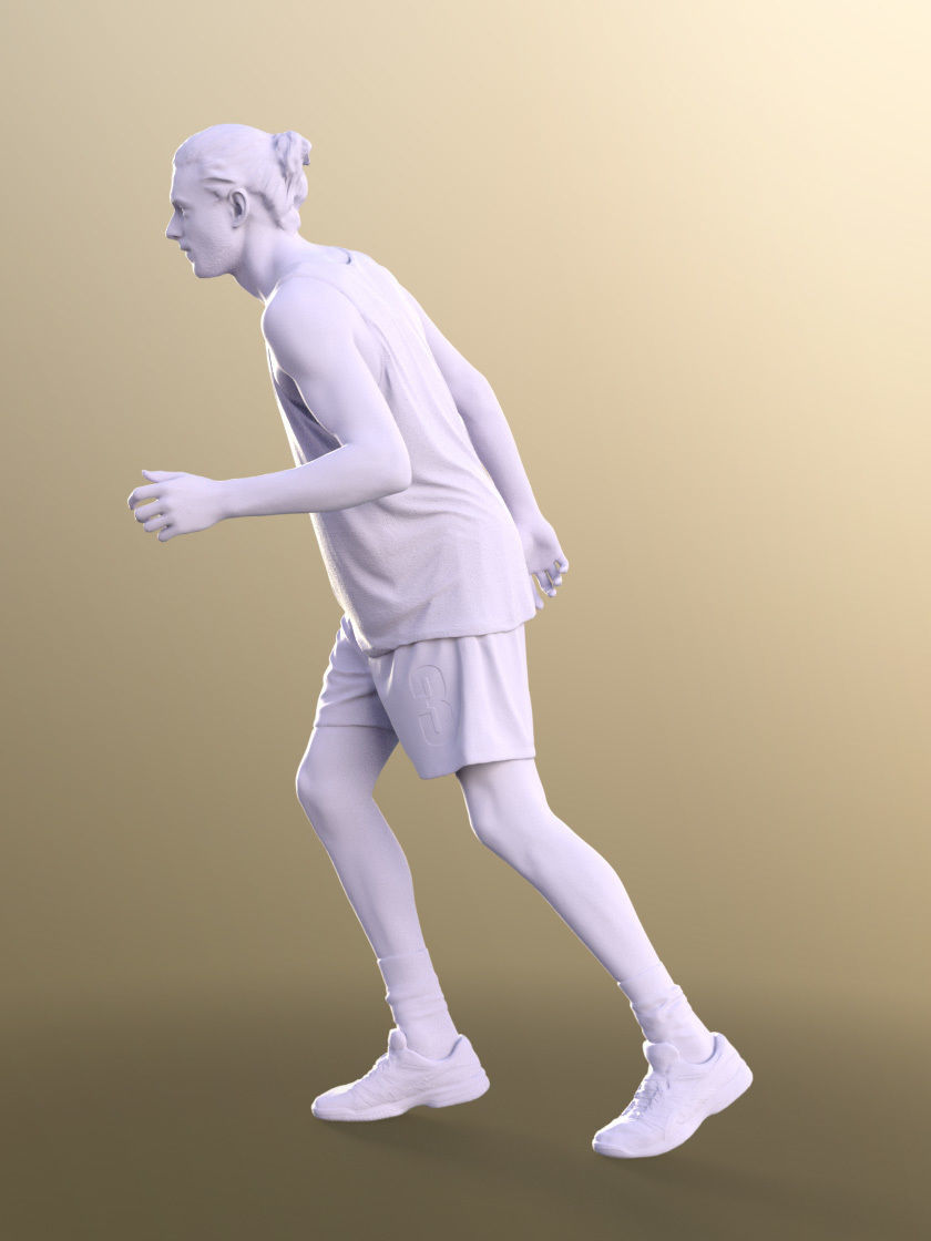 Milo 11229 - Athletic Young Man Running Low-poly 3D model_5