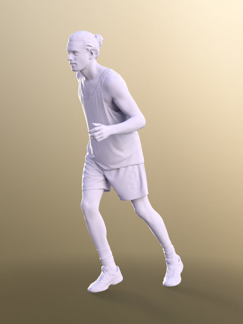 Milo 11229 - Athletic Young Man Running Low-poly 3D model_4